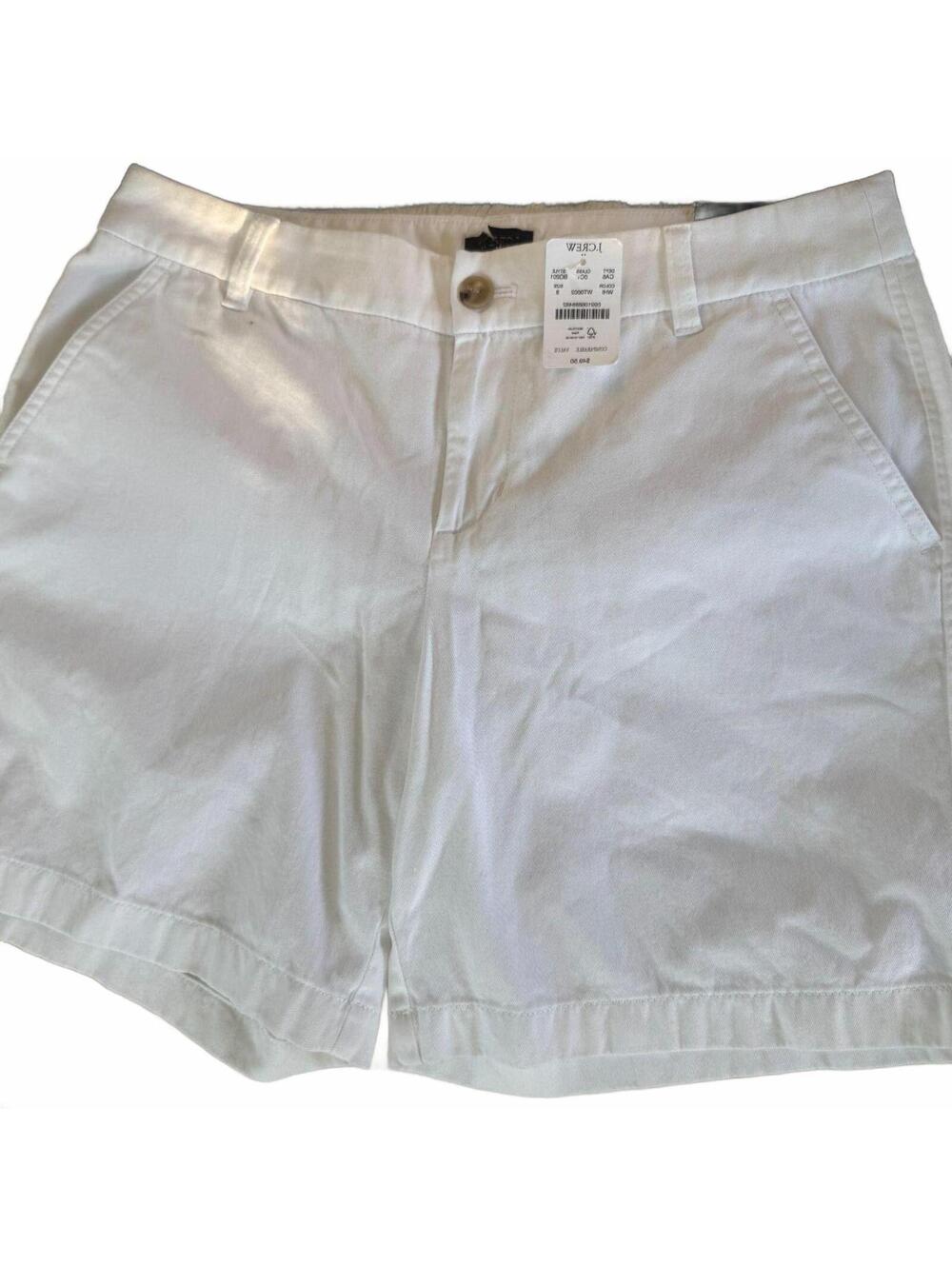NWT J.Crew White Chino Shorts Size 8 | Classic 7" Inseam